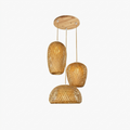 Liana Triple Multi-Light Bamboo Pendant Chandelier