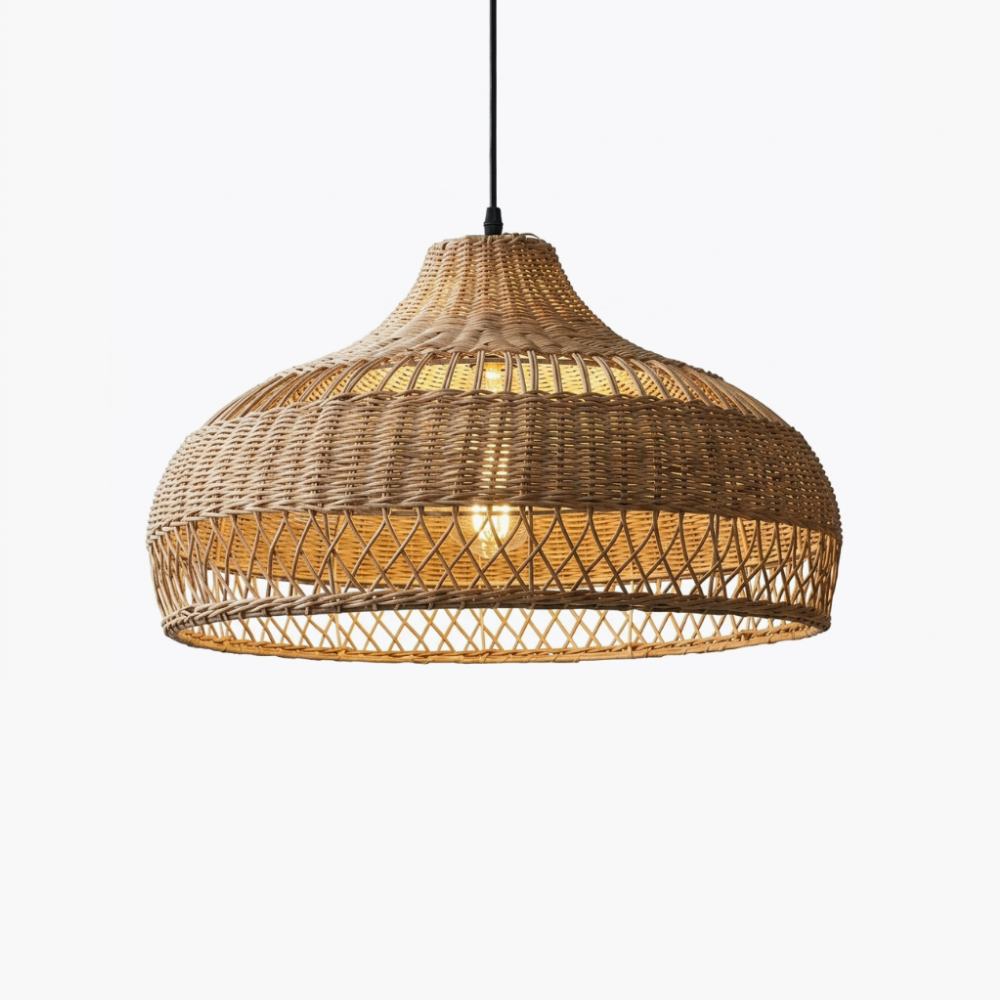 Prestige Woven Rattan Dome Pendant Light
