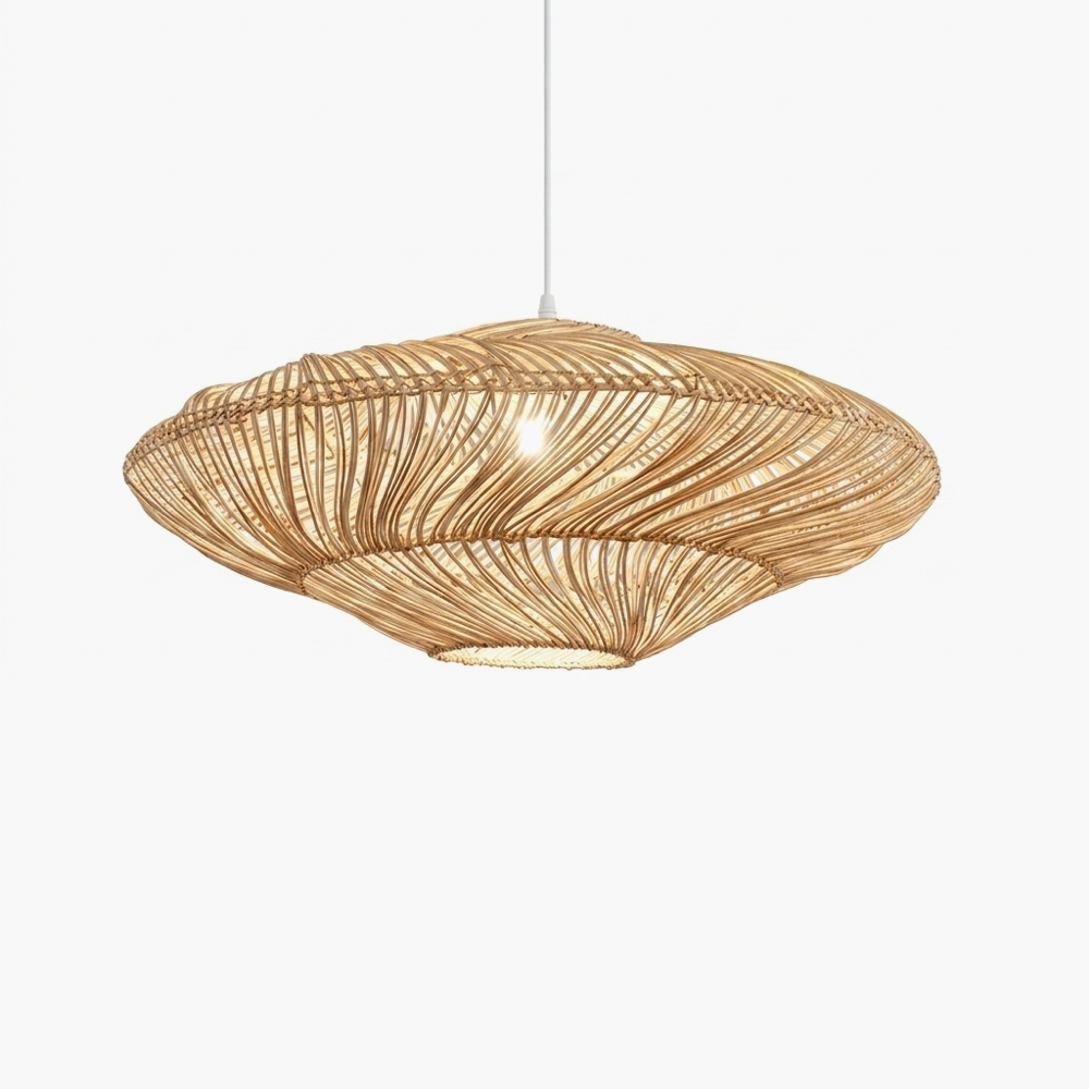 Lévitation Woven Rattan Pendant Light