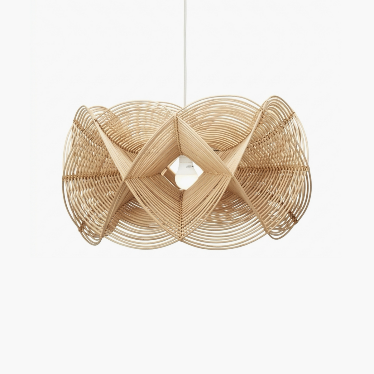Matrix Geometric Rattan Pendant Light