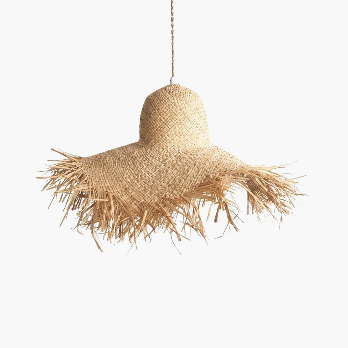 Solana Fringe Natural Seagrass Pendant Light