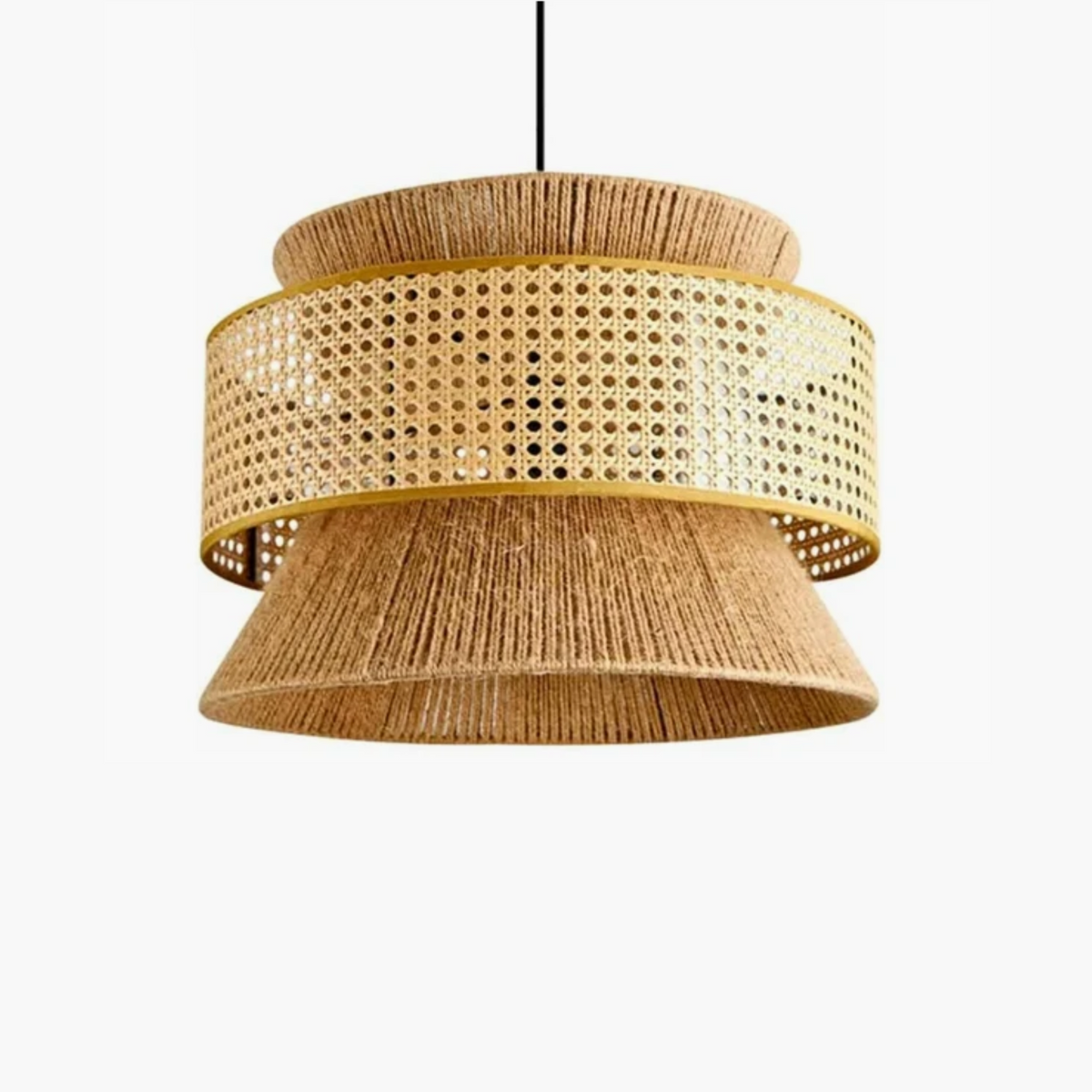Kora Cane Webbing & Rattan Pendant Light