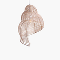 Shell Rattan Pendant Light