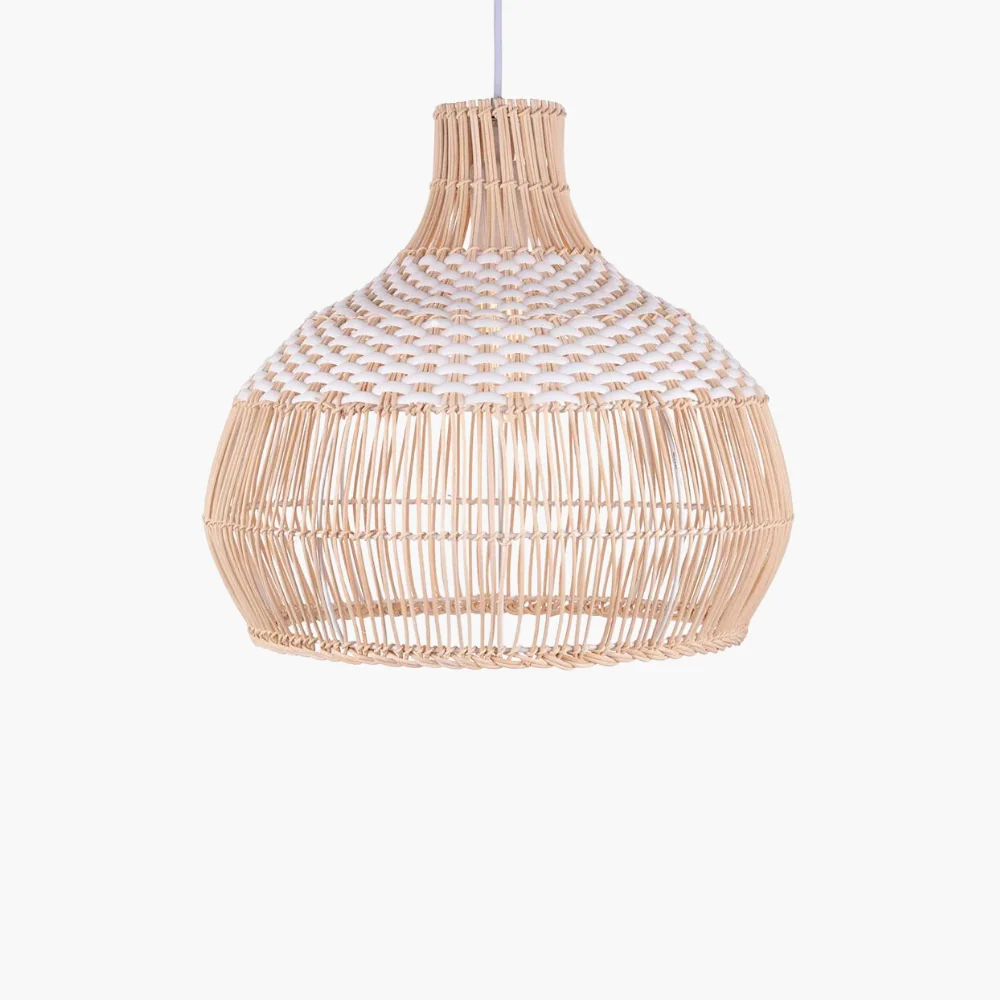 Polaire Scandinavian Woven Rattan Pendant Light