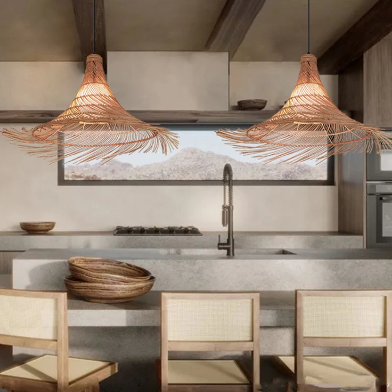 Free Spirit Woven Rattan Pendant Light