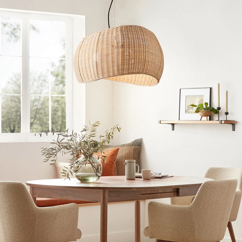 Lévitation Woven Rattan Cloud Pendant Light
