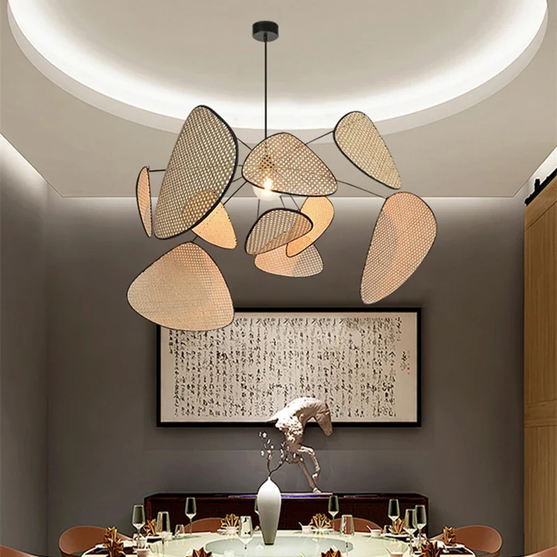 Screen Cannage Rattan Pendant Light