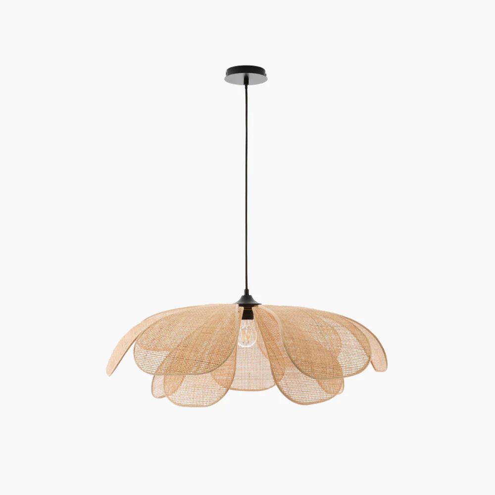 Lola Floral Rattan Pendant Light