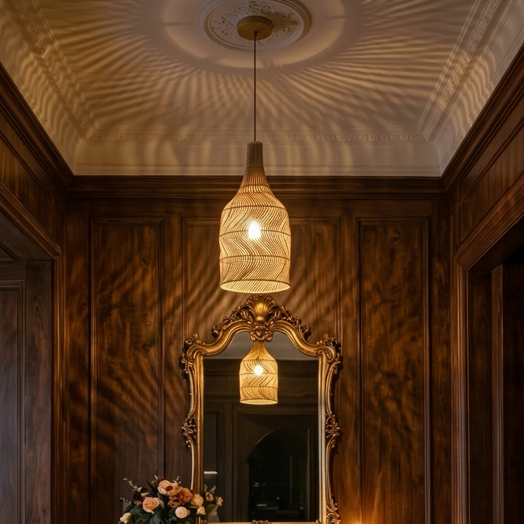 Amira Woven Rattan Pendant Light