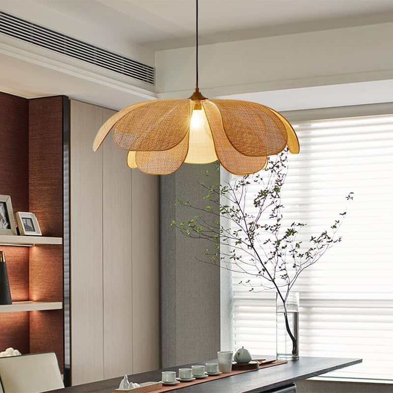 Lola Floral Rattan Pendant Light