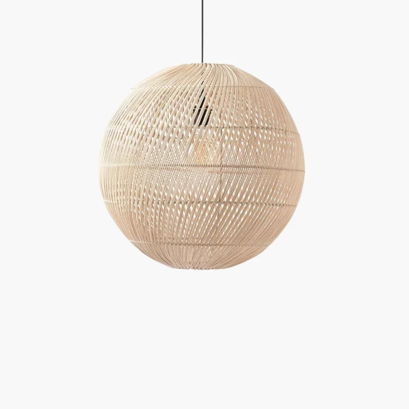 Ella Woven Rattan Globe Pendant Light