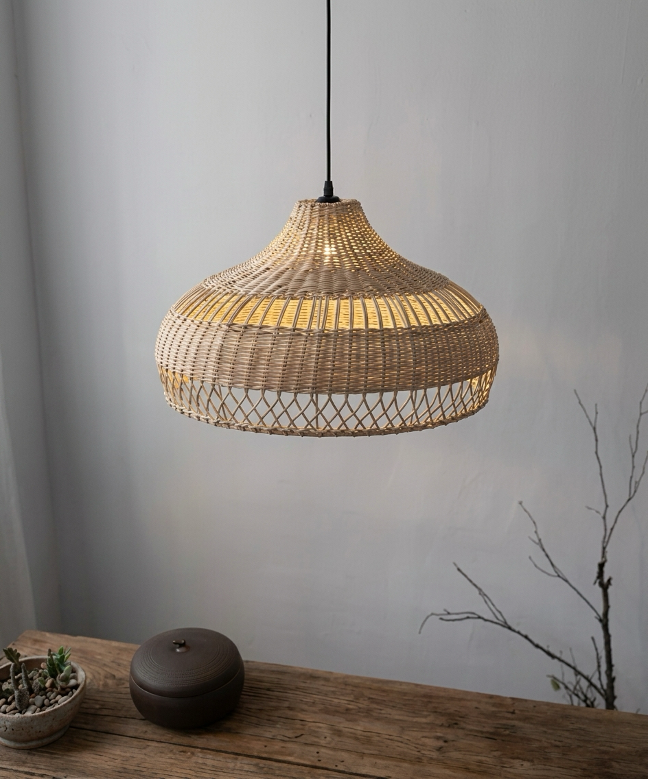 Prestige Woven Rattan Dome Pendant Light