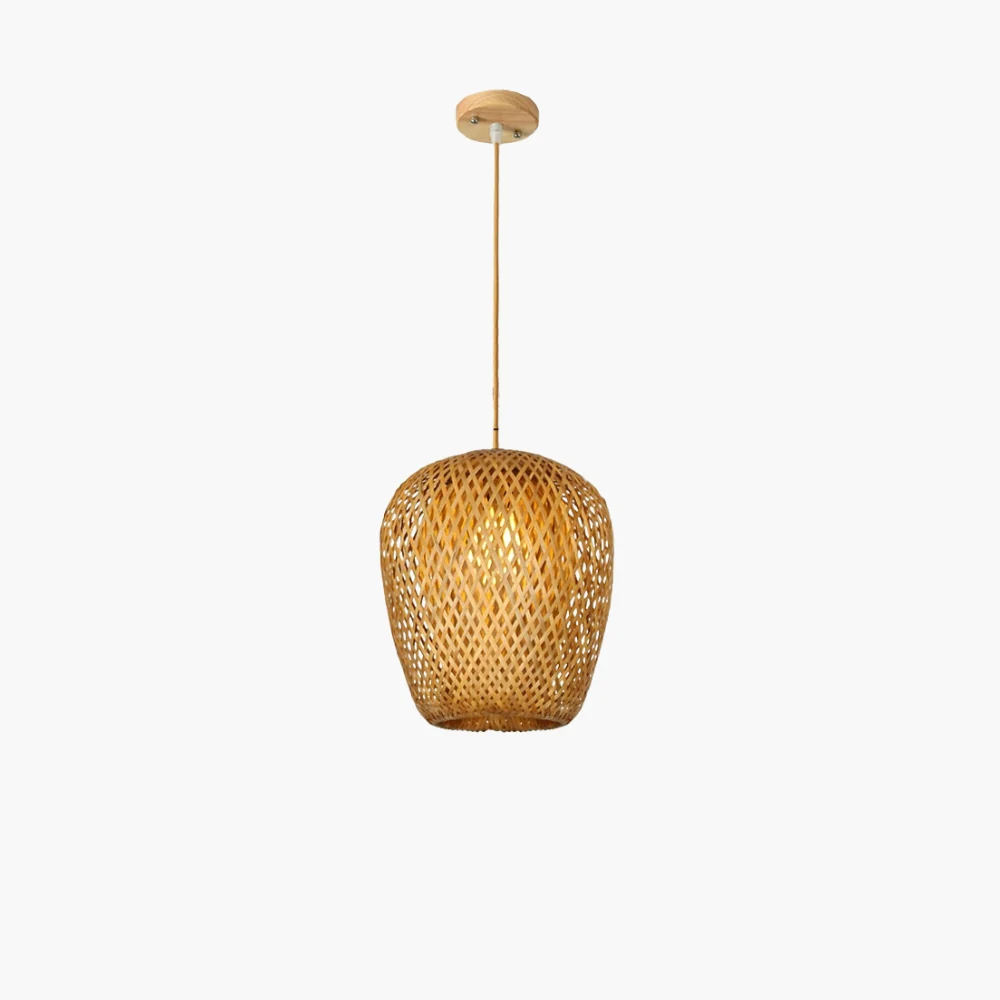 Zephyra Woven Bamboo Pendant Light