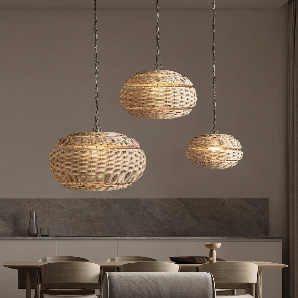 Gaïa XXL Wicker Pendant Light