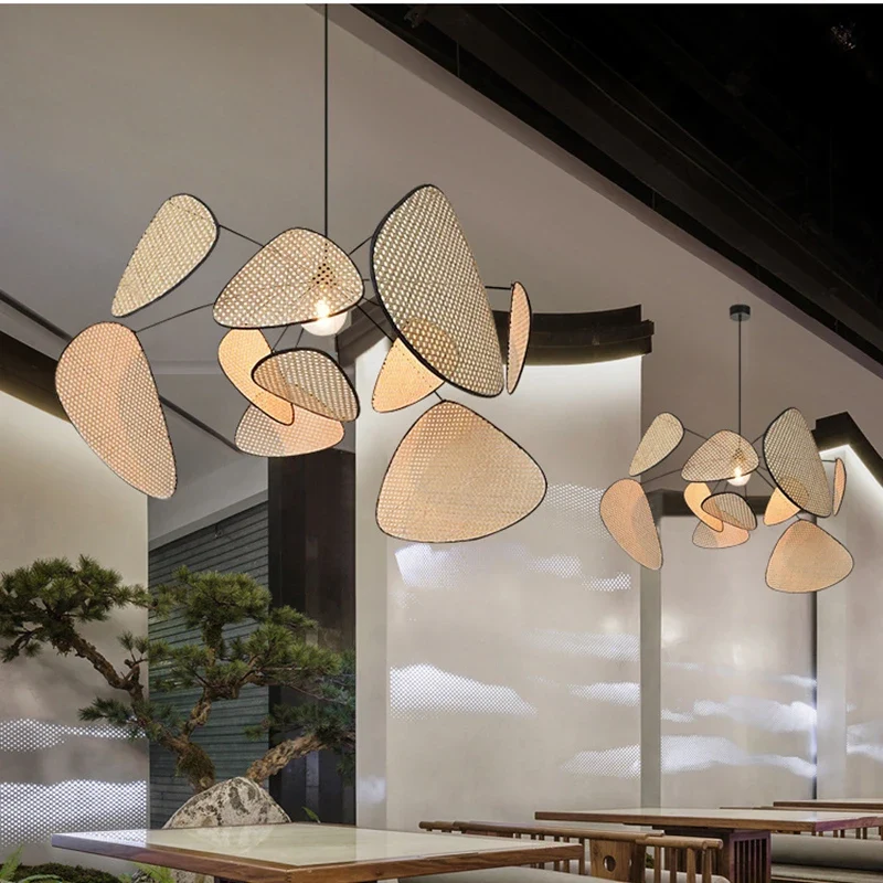 Screen Cannage Rattan Pendant Light