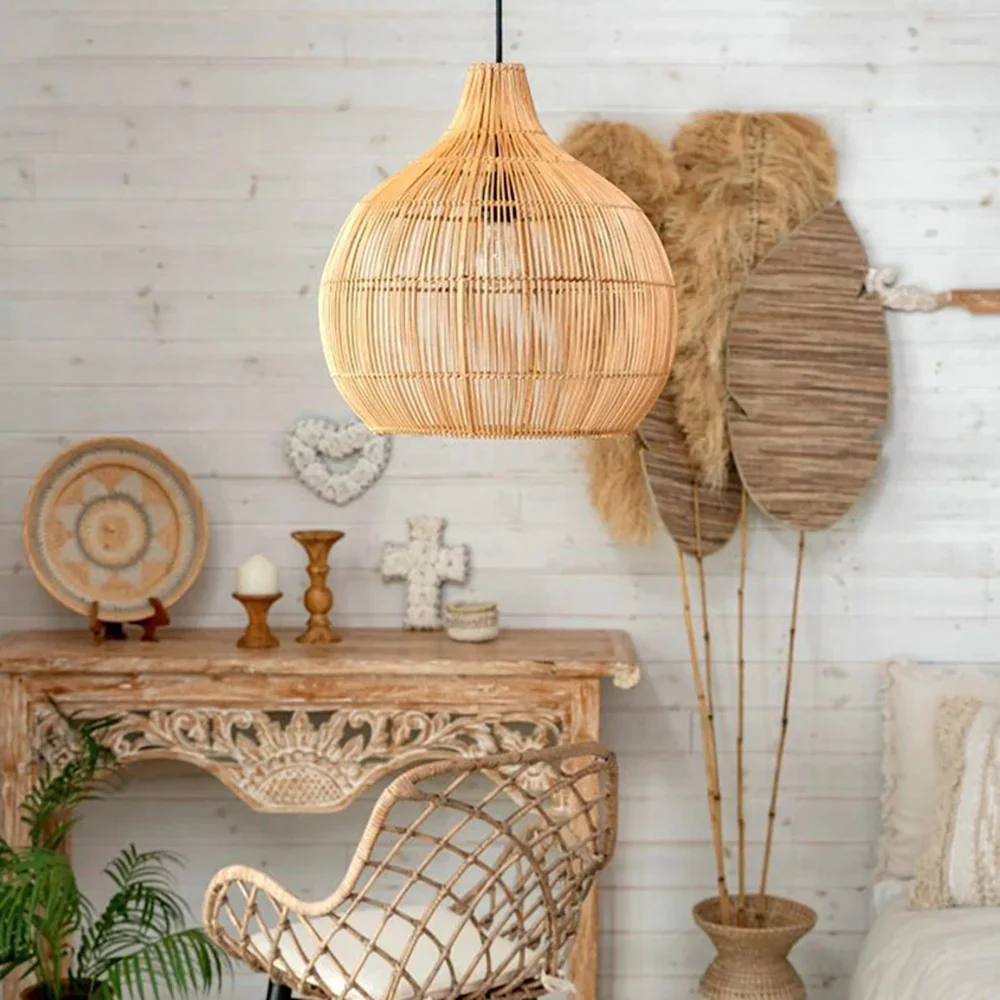 XL Rattan Pendant Light