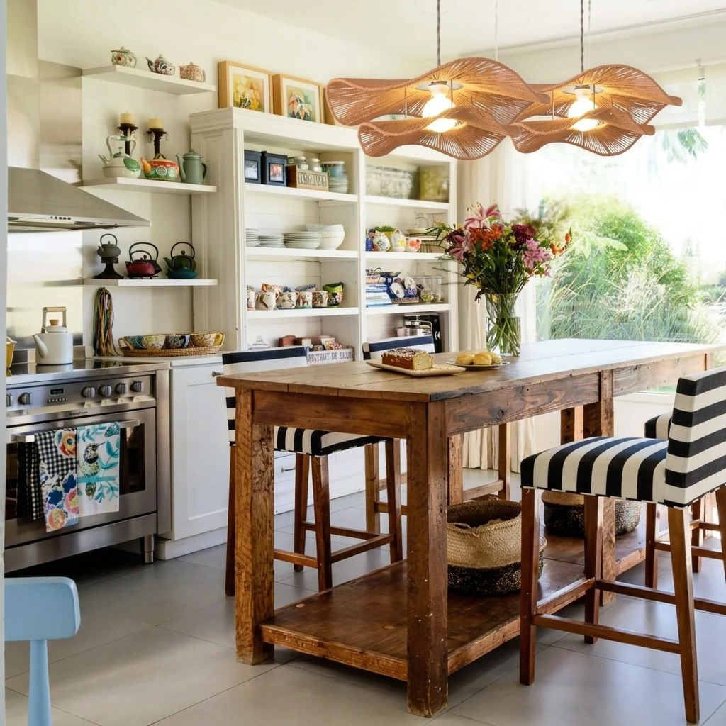 Wavelet Woven Rattan Ripple Pendant Light