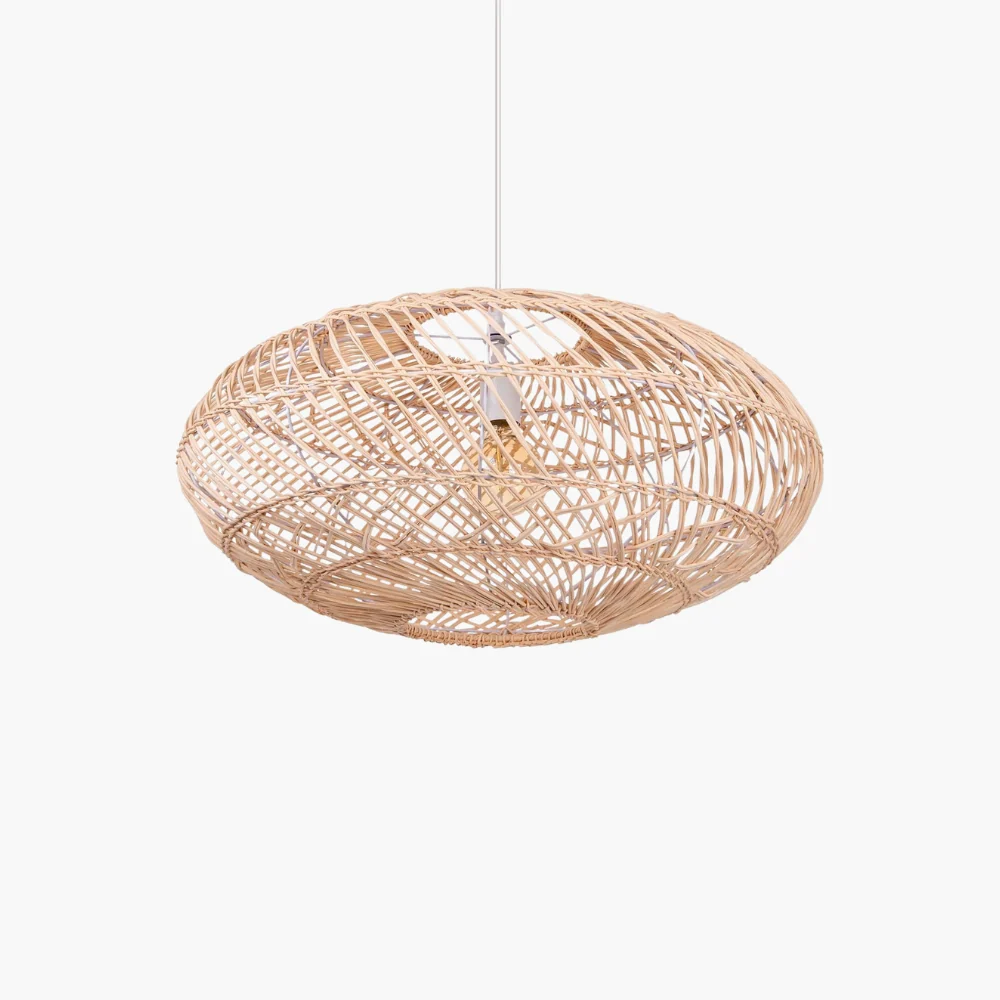 Oval Rattan Pendant Light