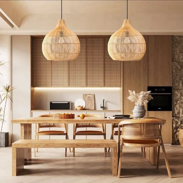 XL Rattan Pendant Light