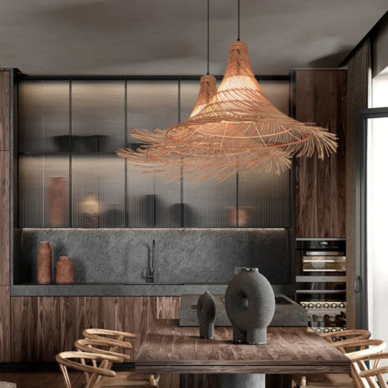 Free Spirit Woven Rattan Pendant Light