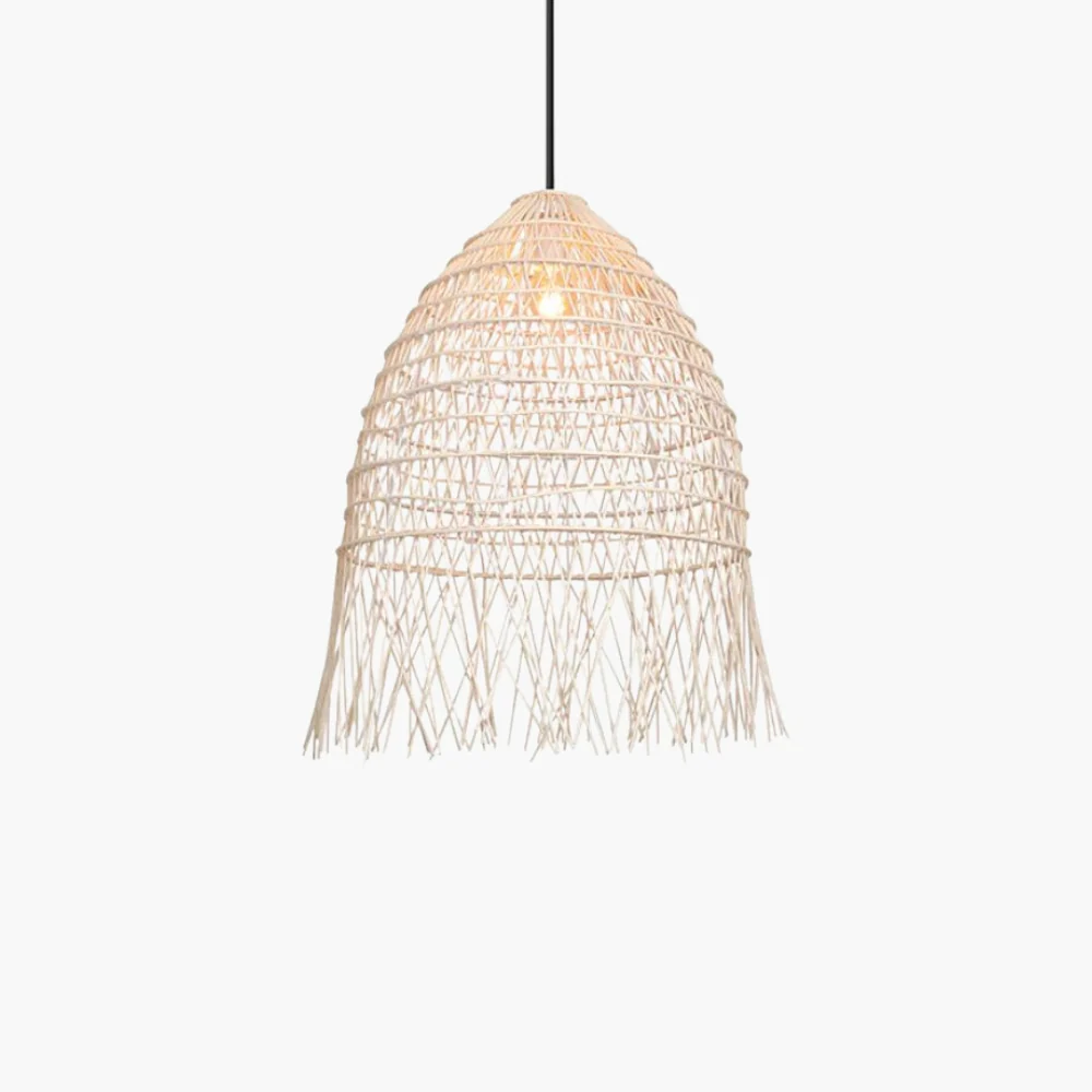 Douce Brise Fine Rattan Fringe Pendant Light
